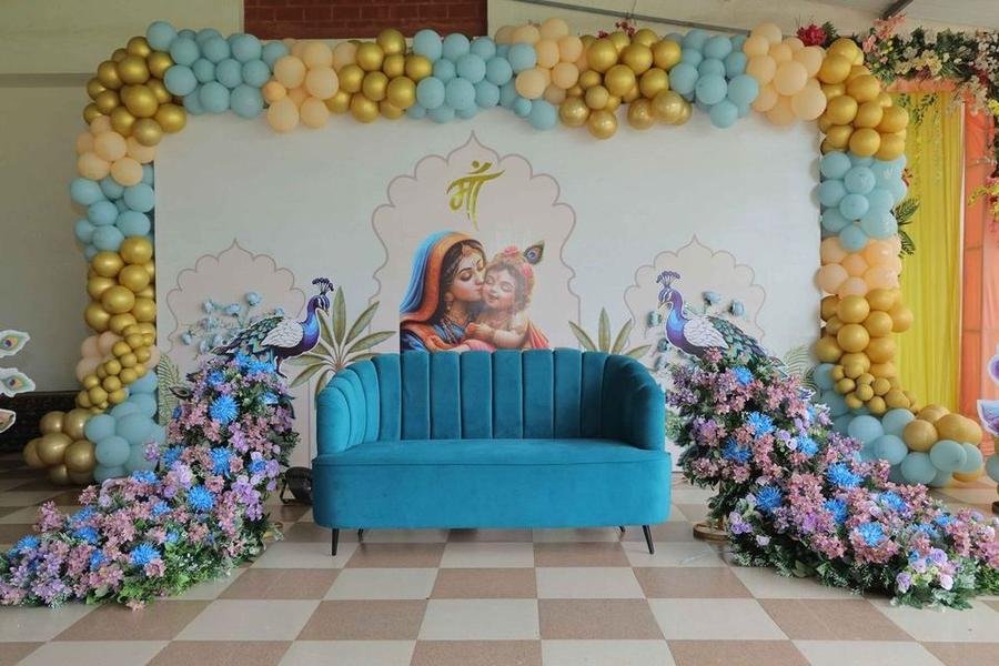 Traditional Shrimant & Baby Shower Stage Decor by Lagan Lux
