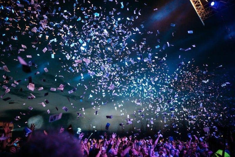 The Grand Entry pyrotechnic and celebratory reveals by Lagan Lux